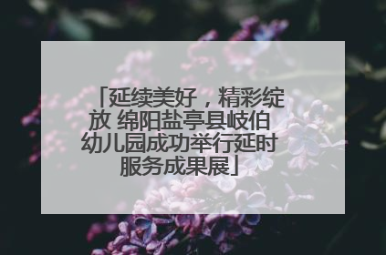 延续美好，精彩绽放 绵阳盐亭县岐伯幼儿园成功举行延时服务成果展