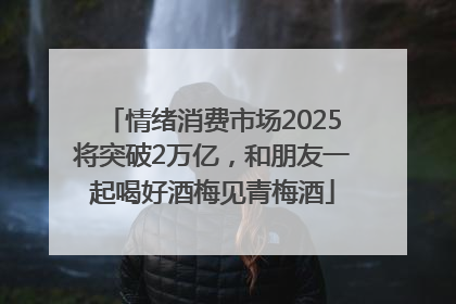 情绪消费市场2025将突破2万亿，和朋友一起喝好酒梅见青梅酒