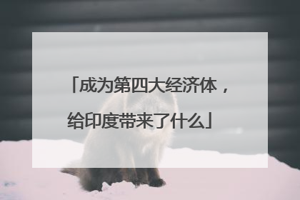 成为第四大经济体，给印度带来了什么