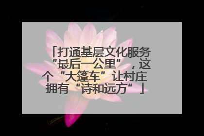 打通基层文化服务“最后一公里”，这个“大篷车”让村庄拥有“诗和远方”