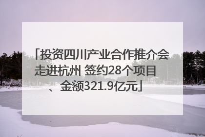 投资四川产业合作推介会走进杭州 签约28个项目、金额321.9亿元