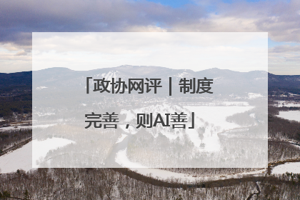 政协网评｜制度完善，则AI善