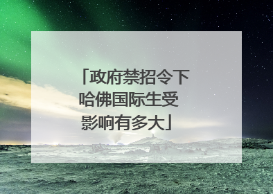 政府禁招令下 哈佛国际生受影响有多大