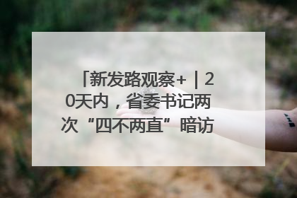 新发路观察+｜20天内，省委书记两次“四不两直”暗访，有何深意？