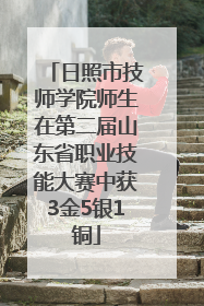 日照市技师学院师生在第二届山东省职业技能大赛中获3金5银1铜