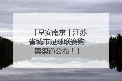 早安南京｜江苏省城市足球联赛购票渠道公布！