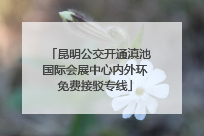 昆明公交开通滇池国际会展中心内外环免费接驳专线