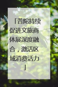 普陀持续促进文旅商体展深度融合，激活区域消费活力