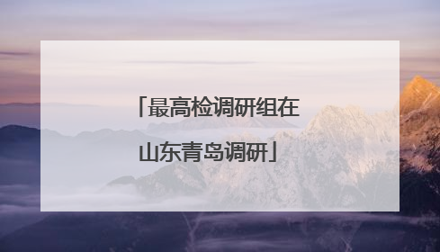最高检调研组在山东青岛调研