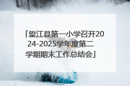 望江县第一小学召开2024-2025学年度第二学期期末工作总结会