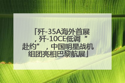 歼-35A海外首展，歼-10CE低调“赴约”，中国明星战机组团亮相巴黎航展