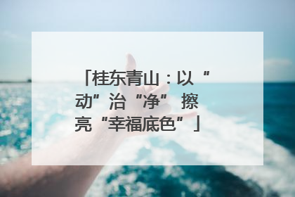 桂东青山：以“动”治“净” 擦亮“幸福底色”