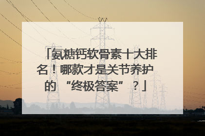 氨糖钙软骨素十大排名！哪款才是关节养护的 “终极答案”？