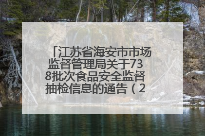 江苏省海安市市场监督管理局关于738批次食品安全监督抽检信息的通告（2025年第4期）