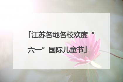江苏各地各校欢度“六一”国际儿童节