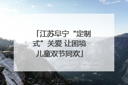 江苏阜宁“定制式”关爱 让困境儿童双节同欢