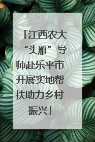 江西农大“头雁”导师赴乐平市开展实地帮扶助力乡村振兴