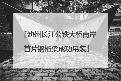 池州长江公铁大桥南岸首片钢桁梁成功吊装