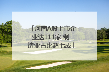 河南A股上市企业达111家 制造业占比超七成