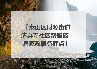 泰山区财源街道清真寺社区聚智破局家政服务痛点