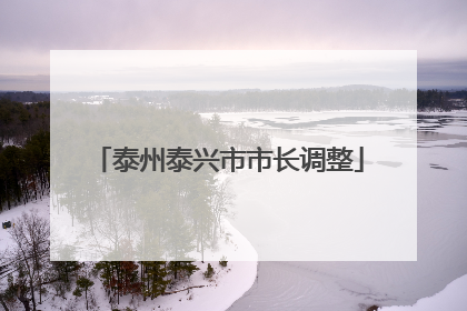 泰州泰兴市市长调整