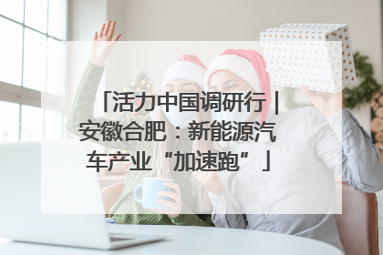 活力中国调研行｜安徽合肥：新能源汽车产业“加速跑”