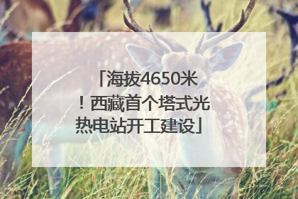 海拔4650米！西藏首个塔式光热电站开工建设