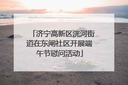 济宁高新区洸河街道在东闸社区开展端午节慰问活动