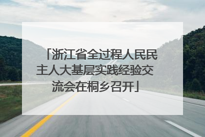 浙江省全过程人民民主人大基层实践经验交流会在桐乡召开