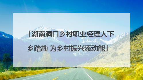 湖南洞口乡村职业经理人下乡踏勘 为乡村振兴添动能