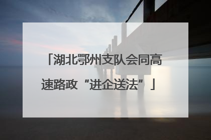 湖北鄂州支队会同高速路政“进企送法”