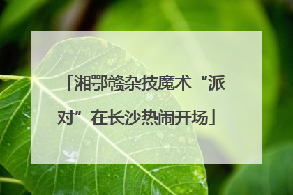 湘鄂赣杂技魔术“派对”在长沙热闹开场