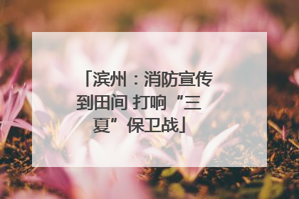 滨州：消防宣传到田间 打响“三夏”保卫战