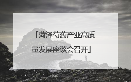 菏泽芍药产业高质量发展座谈会召开