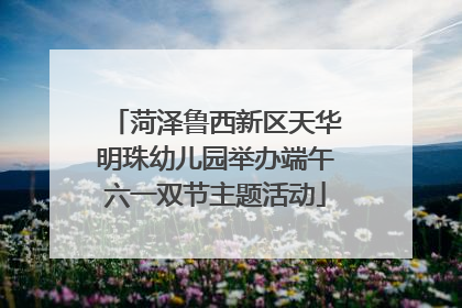 菏泽鲁西新区天华明珠幼儿园举办端午六一双节主题活动