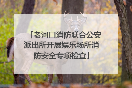 老河口消防联合公安派出所开展娱乐场所消防安全专项检查