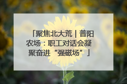 聚焦北大荒｜普阳农场：职工对话会凝聚奋进“强磁场”