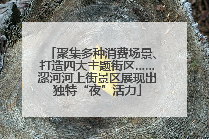 聚集多种消费场景、打造四大主题街区……漯河河上街景区展现出独特“夜”活力