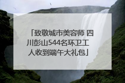 致敬城市美容师 四川彭山544名环卫工人收到端午大礼包