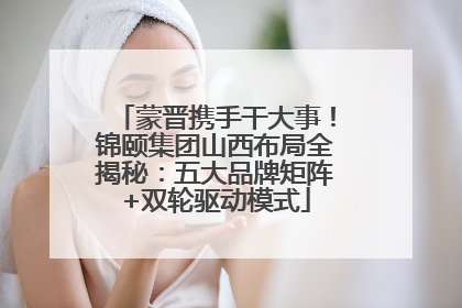 蒙晋携手干大事！锦颐集团山西布局全揭秘：五大品牌矩阵+双轮驱动模式