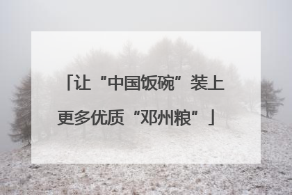 让“中国饭碗”装上更多优质“邓州粮”