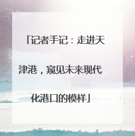 记者手记：走进天津港，窥见未来现代化港口的模样