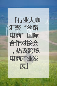 行业大咖汇聚“丝路电商”国际合作对接会，热议跨境电商产业发展