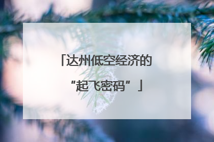 达州低空经济的“起飞密码”