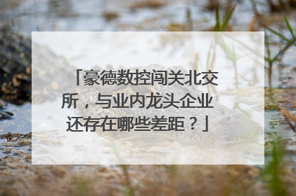 豪德数控闯关北交所，与业内龙头企业还存在哪些差距？