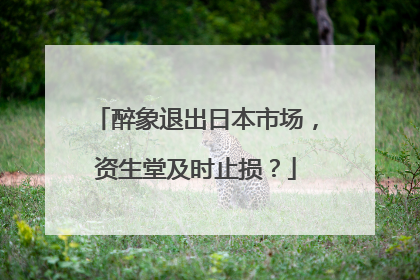 醉象退出日本市场，资生堂及时止损？