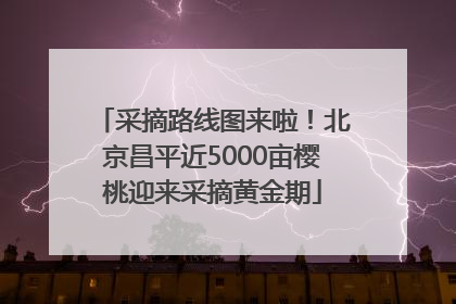 采摘路线图来啦！北京昌平近5000亩樱桃迎来采摘黄金期