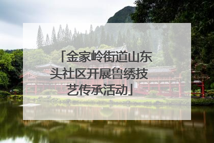 金家岭街道山东头社区开展鲁绣技艺传承活动