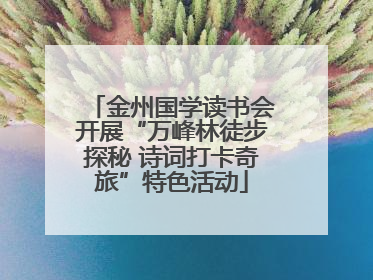 金州国学读书会开展“万峰林徒步探秘 诗词打卡奇旅”特色活动