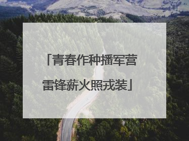 青春作种播军营 雷锋薪火照戎装